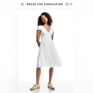 Dress the Population White Corey Dress XXL